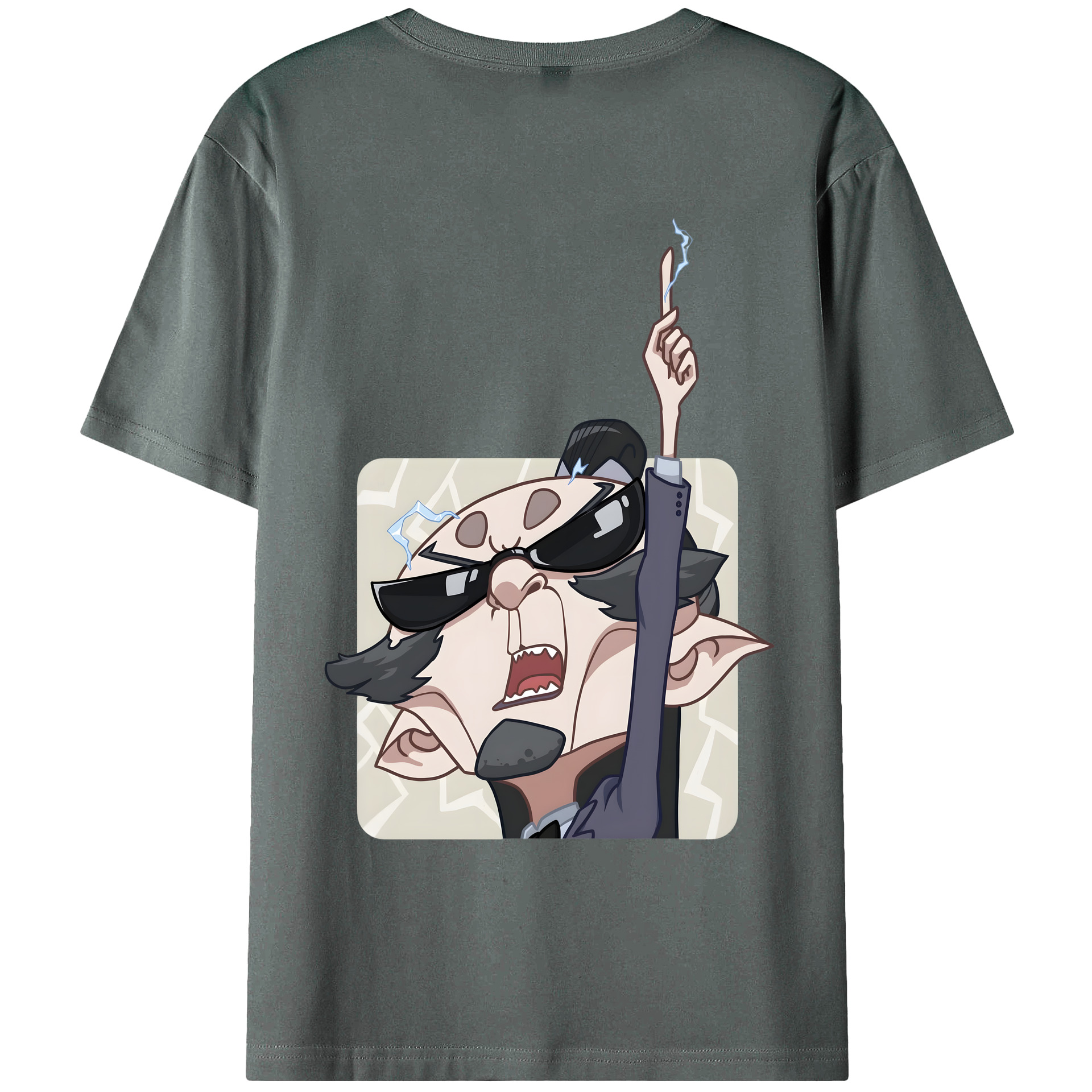 （画像用） Ne Zha 2 ナタ 魔童の大暴れ 綿100％ メンズ半袖Tシャツ（バックプリント） 通気性